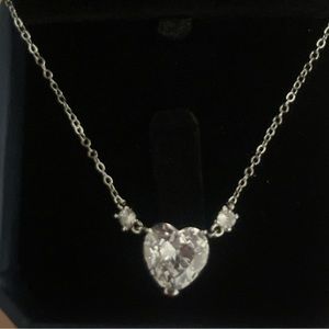 Heart necklace, costume jewelry